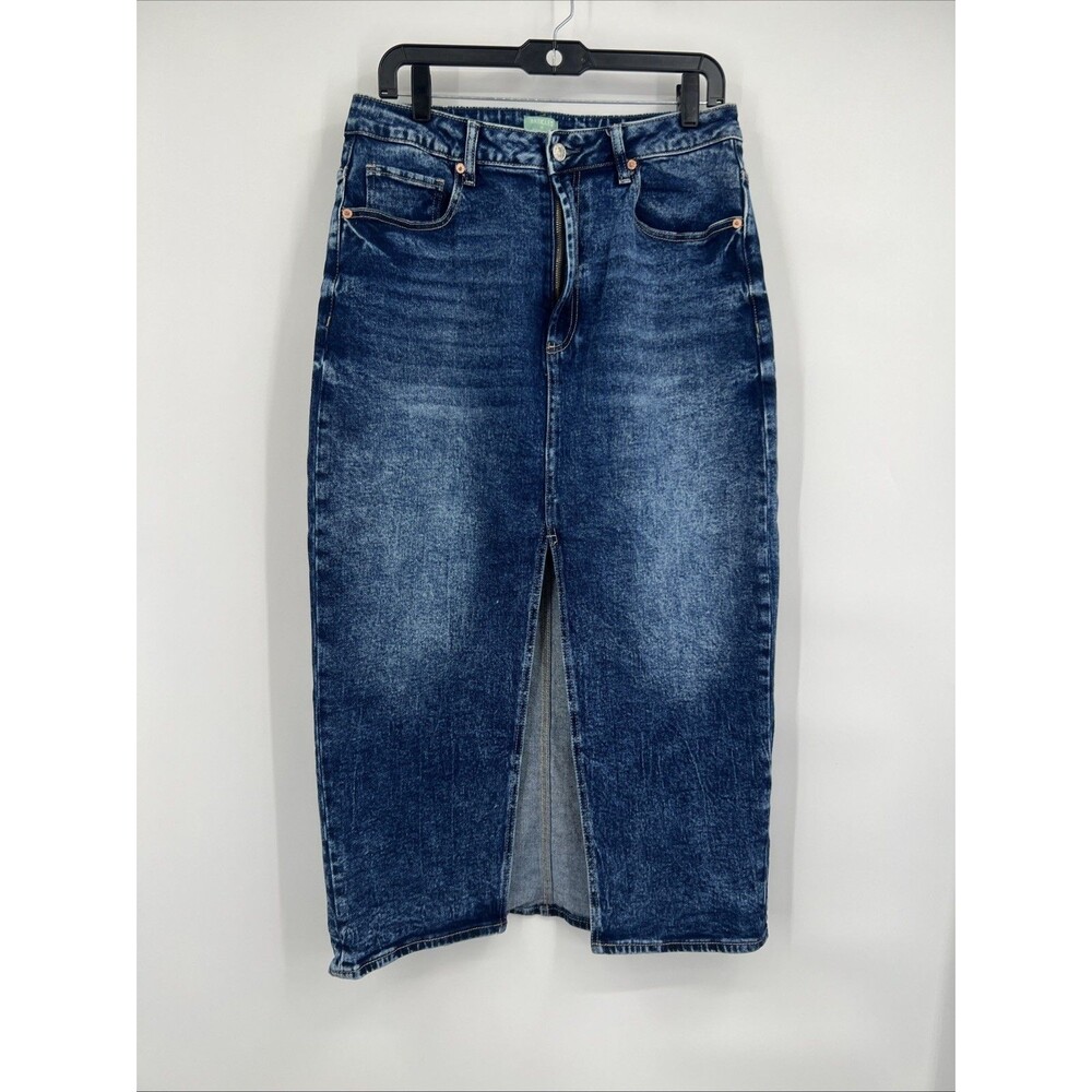Articles Of Society The Braxton Midi Denim Skirt 10/30 Dark Wash
